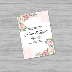 Flower Wedding Invitation Card
