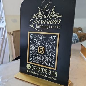 Personalized QR Code Social Media Contact Sign – Ideal for Business and Event Displays