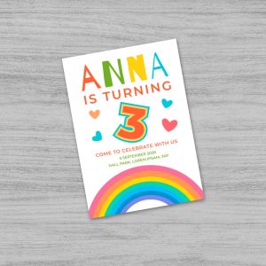 Rainbow Birthday Invitation Card